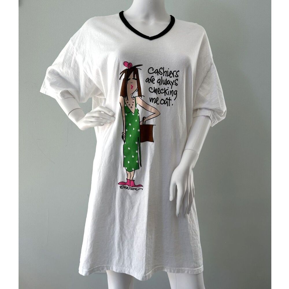 Emerson Street Cashiers Are Always Checking Me Out Nightshirt One Size Shirt